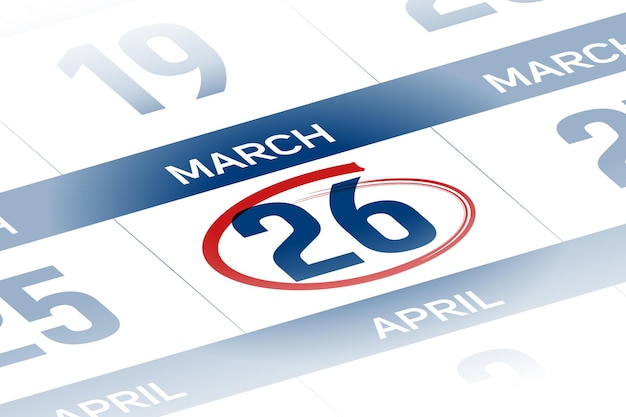 march year calendar day illustration