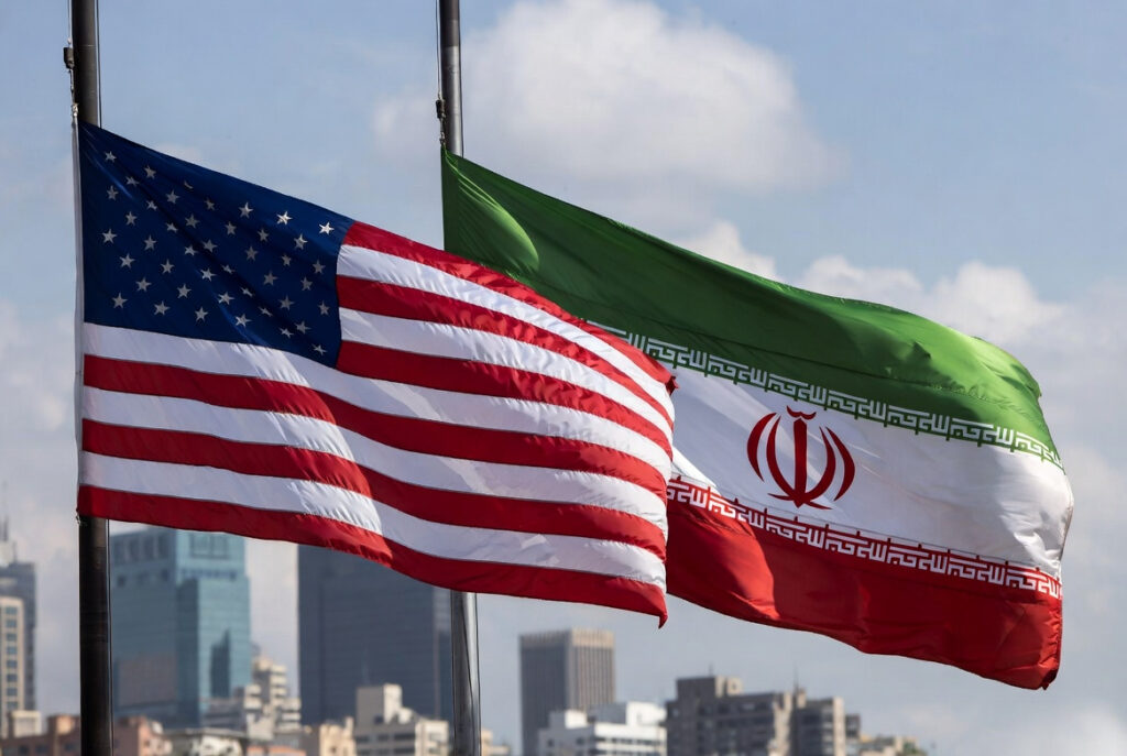 iran us flags